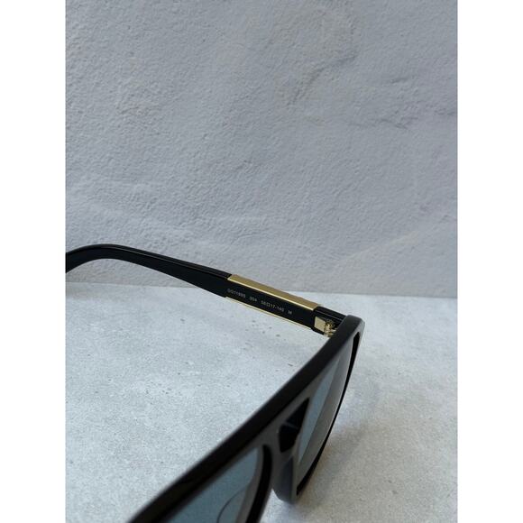 NEW Gucci GG1188S Black Blue Gold Logo Aviator Sunglasses